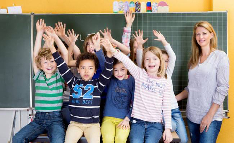 Children playing at childcare daycare education